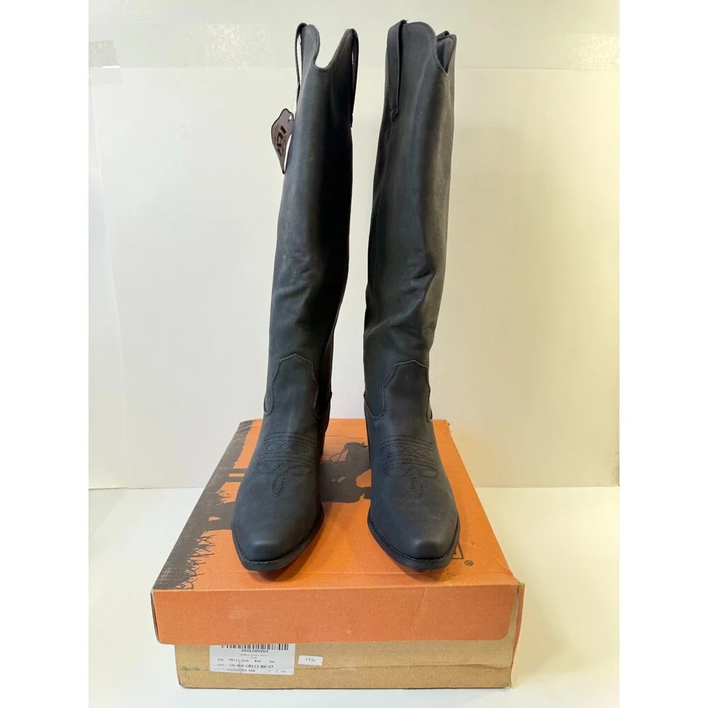 Western Cowgirl boots Black Tall US 7 Womens